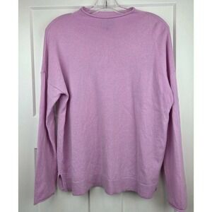 Lands' End 100% Cashmere Mock Roll Neck Sweater Lilac Pink  Womens Small 6-8